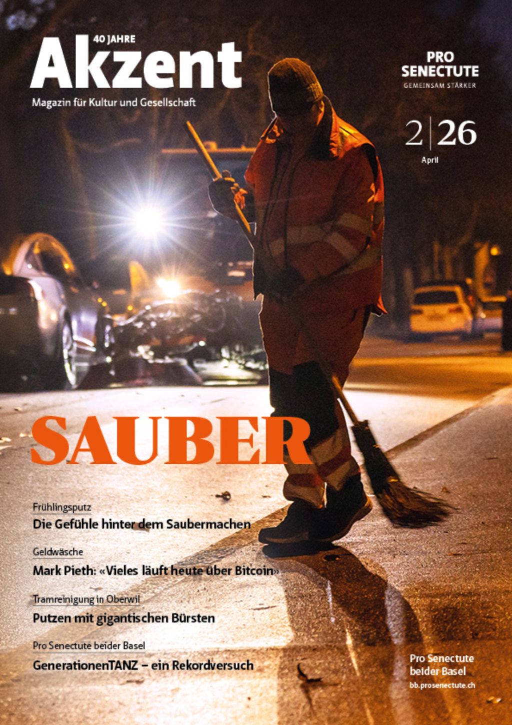 Titelblatt Akzent Magazin Nr. 2 2026 April «Sauber»