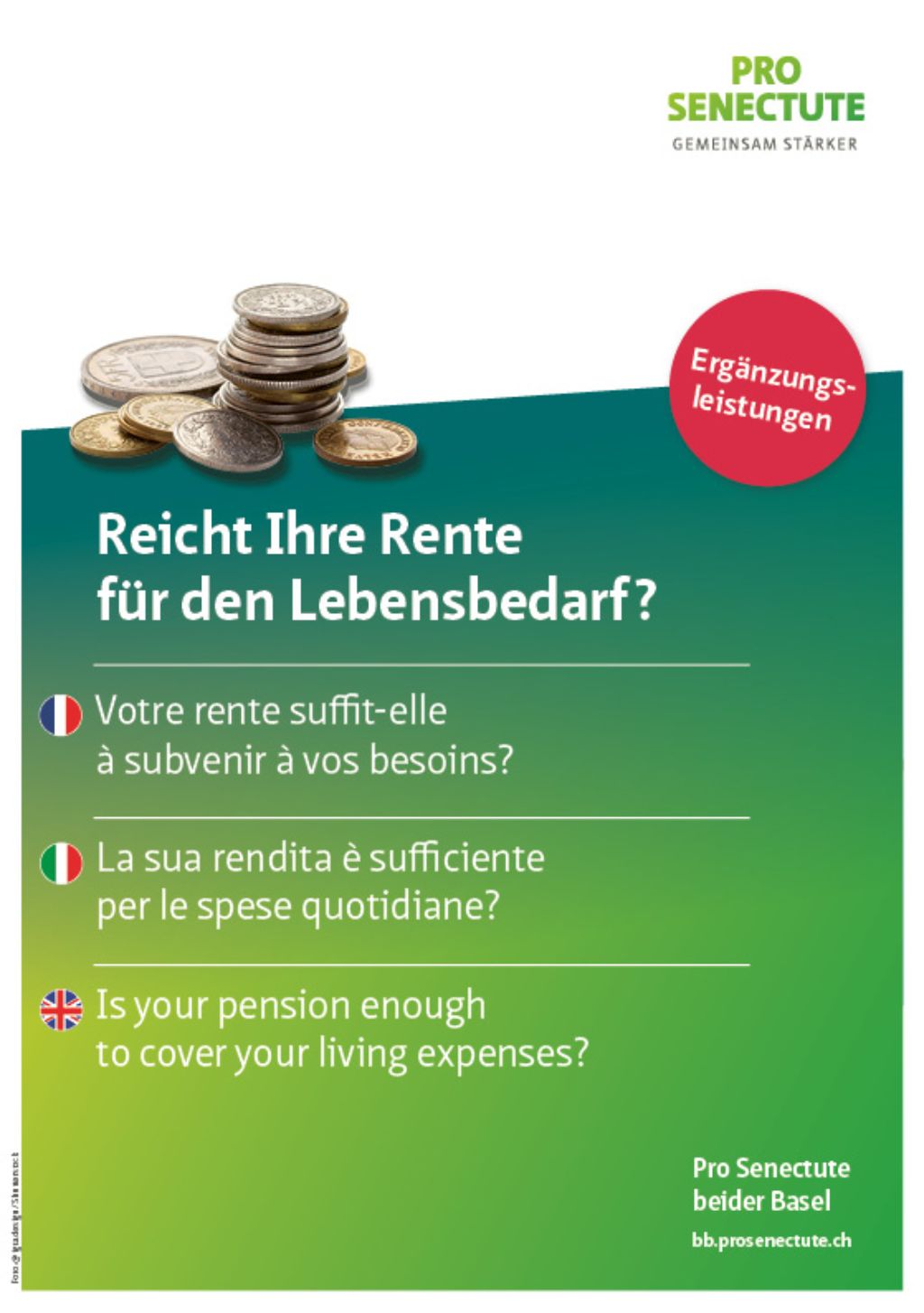 Flyer EL Bezüger und Bezügerinen