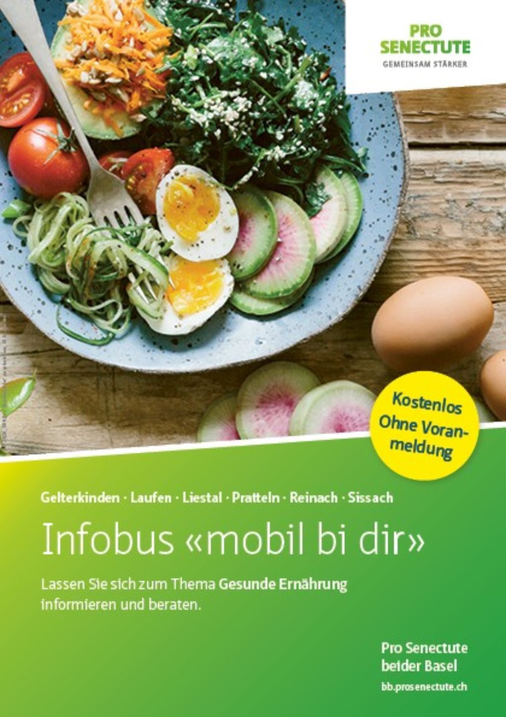 Flyer Infobus Gesunde Ernährung Titelblatt