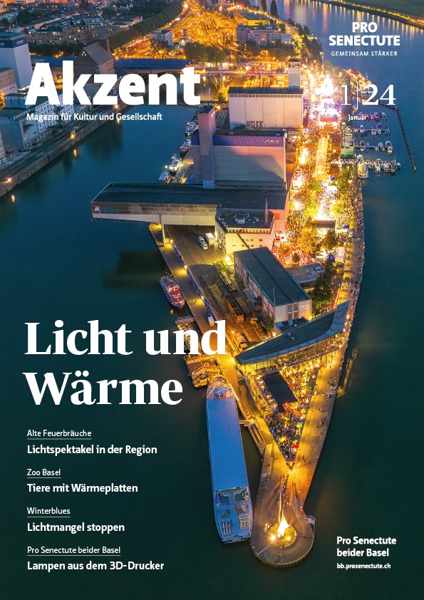 Titelblatt Akzent Magazin Nr. 1 2024 Oktober «Licht und Wärme»